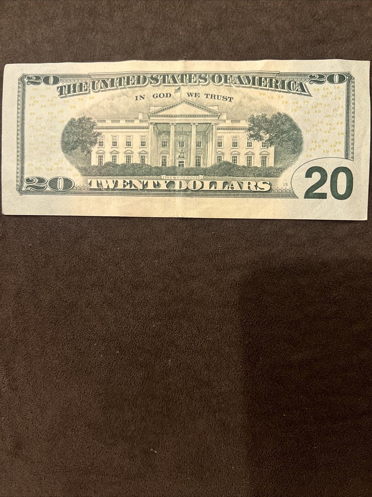 $20 dollar bill 2004 miscut error/ Misprint