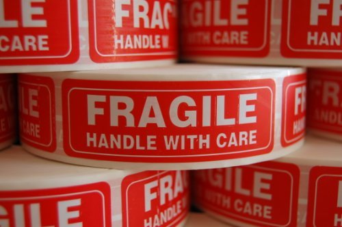 1 Roll 1000 1 x 3 FRAGILE HANDLE WITH CARE Stickers Labels, Easy Peel and Apply