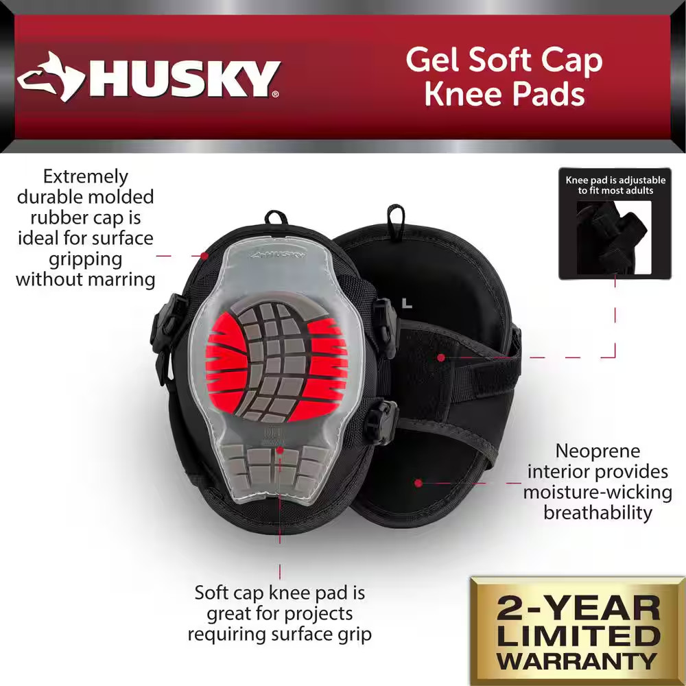 Gel Soft Cap Work Knee Pads (1-Pair)