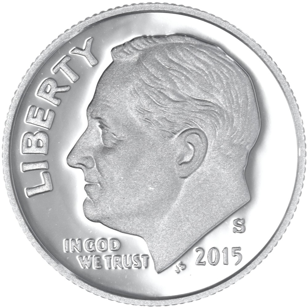 2015 S Roosevelt Dime Gem DCam Proof 90% Silver