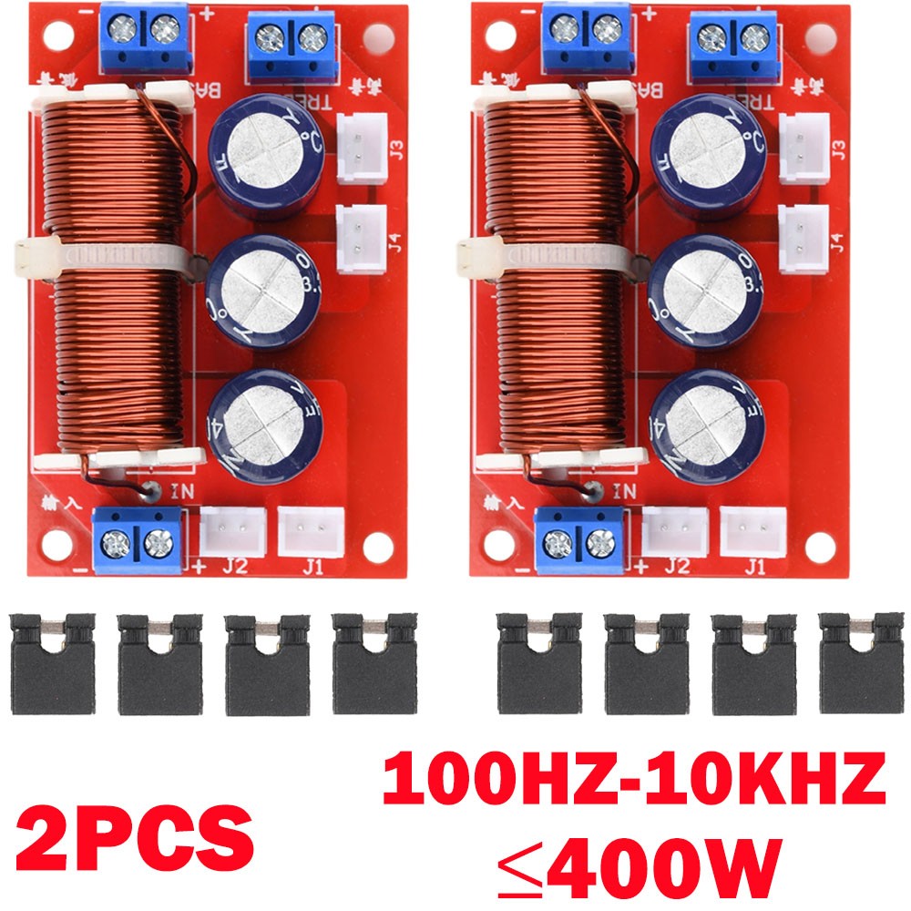 2Pc 2-Way Speaker Frequency Divider Audio Crossover Board 100Hz-10KHz Adjustable