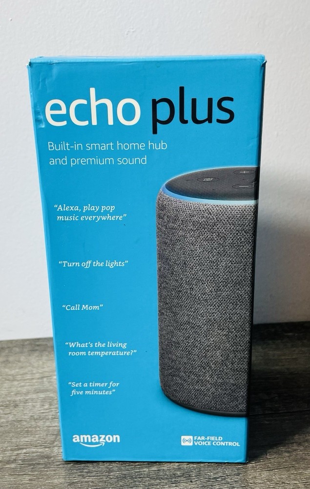 Amazon Echo Plus 2nd Generation Smart Speaker with Alexa Gray- Open Box
