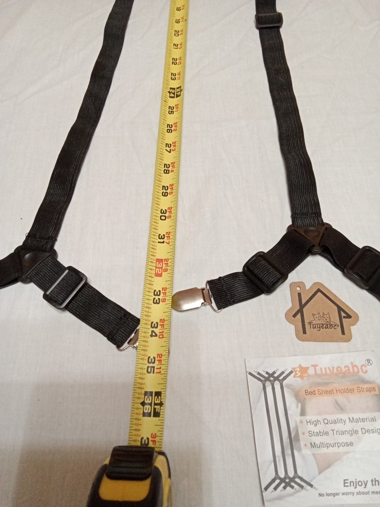Tuyeabc adjustable crisscoss bed sheet holder straps