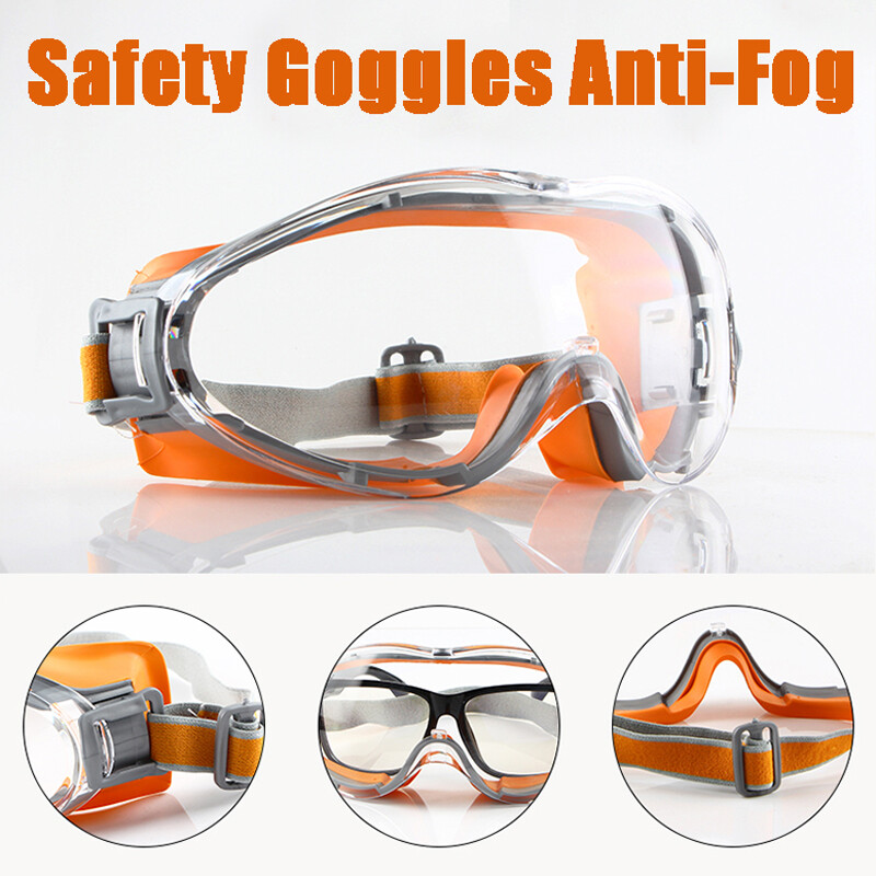Safety Goggles Over Glasses Anti Fog Scratch Resistant Eye Protection Adjustable