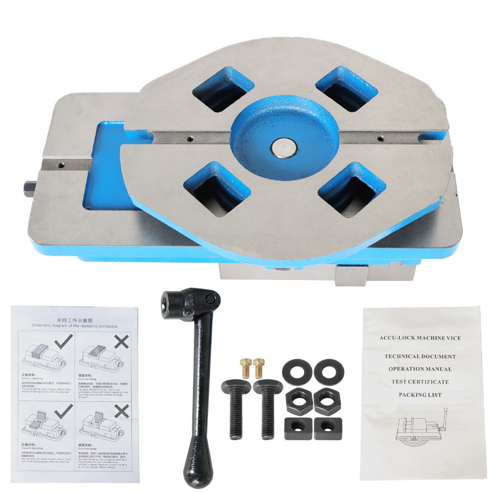 4" Lockdown CNC Milling Machine Vise With Base New