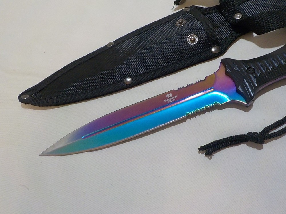 Snake Eye "Rainbow" Foxed Blade Dagger