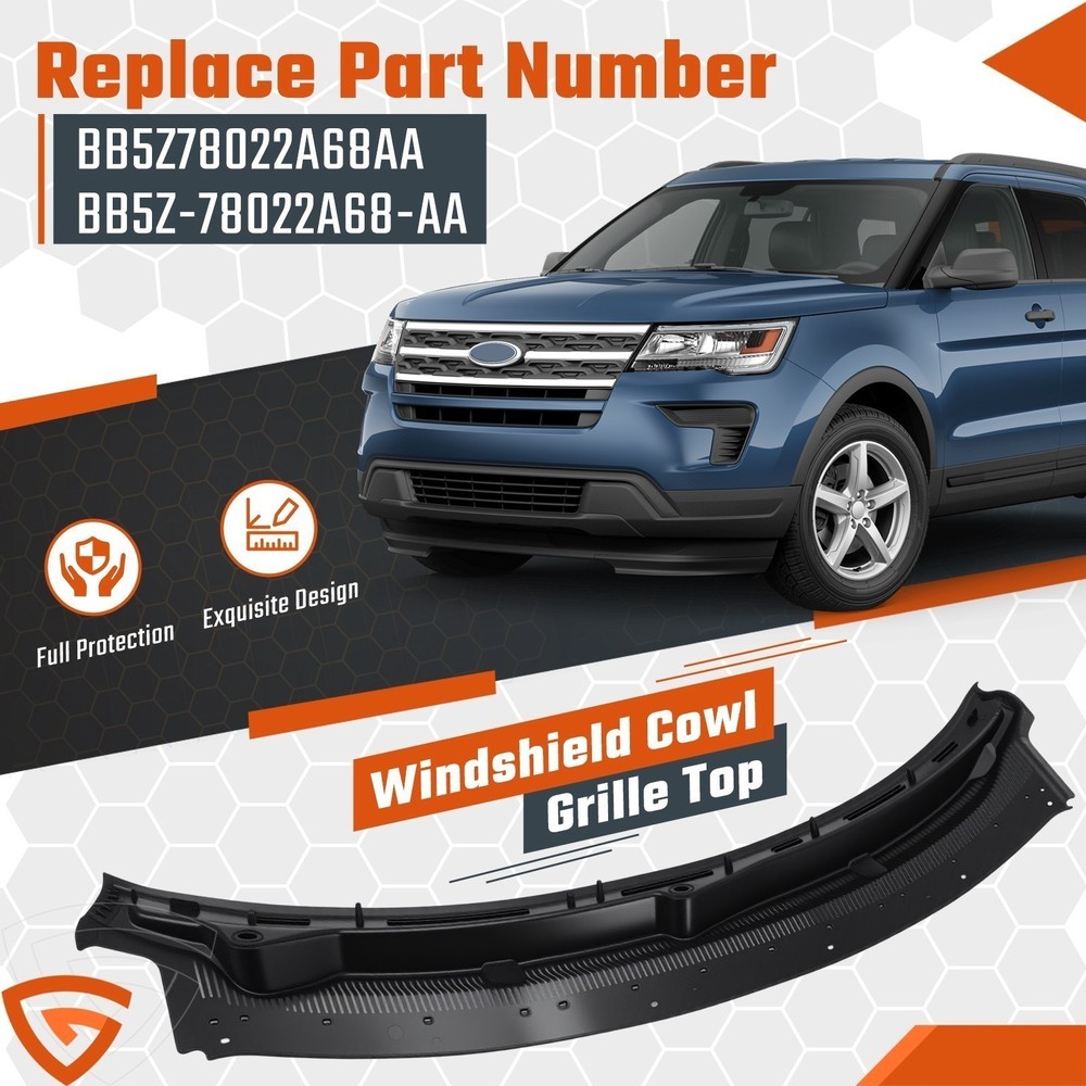 US Windshield Cowl Grille Top Panel For Ford Explorer 2011-2019