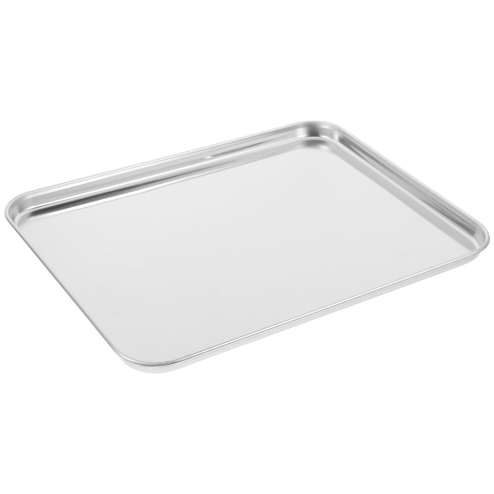 1Pc Large Stainless Steel Baking Tray Rectangular Baking Tray for Restaurant UK