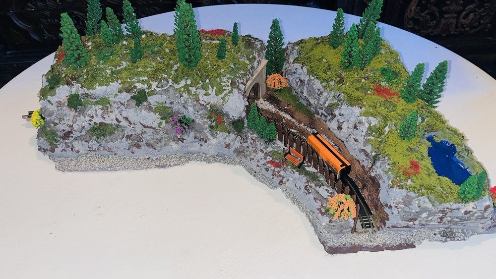N Scale Mountain Scenery Layout