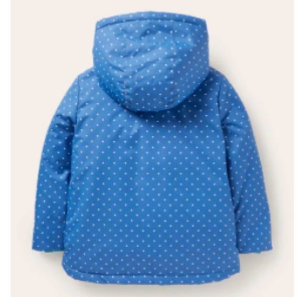 Mini Boden Guinea pig anorak water resist sherpa coat jacket size 7-8yo