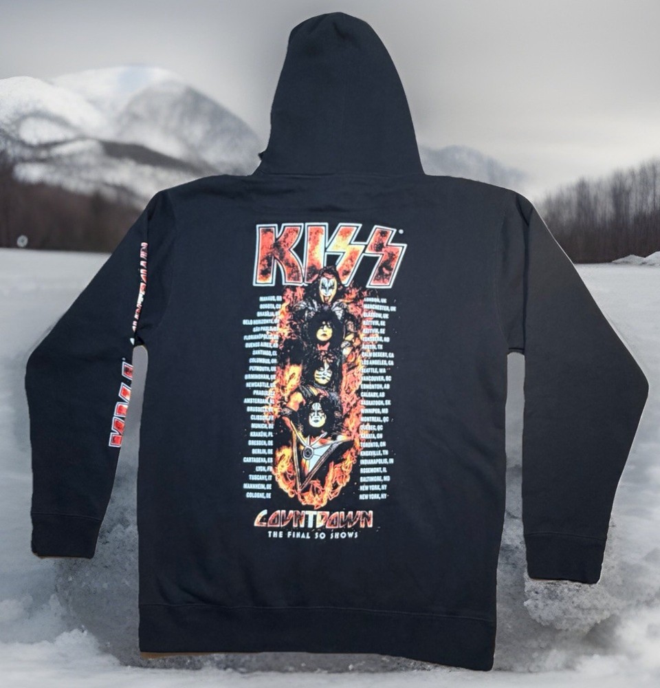 KISS End Of The Road Tour 2019 Concert Hoodie Sweatshirt NEW Large 50 Final Show