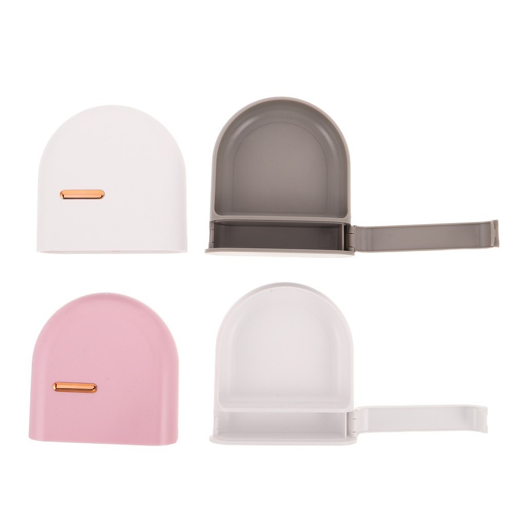 2 Pcs Retainer Case Container Portable Denture Box Dental Device