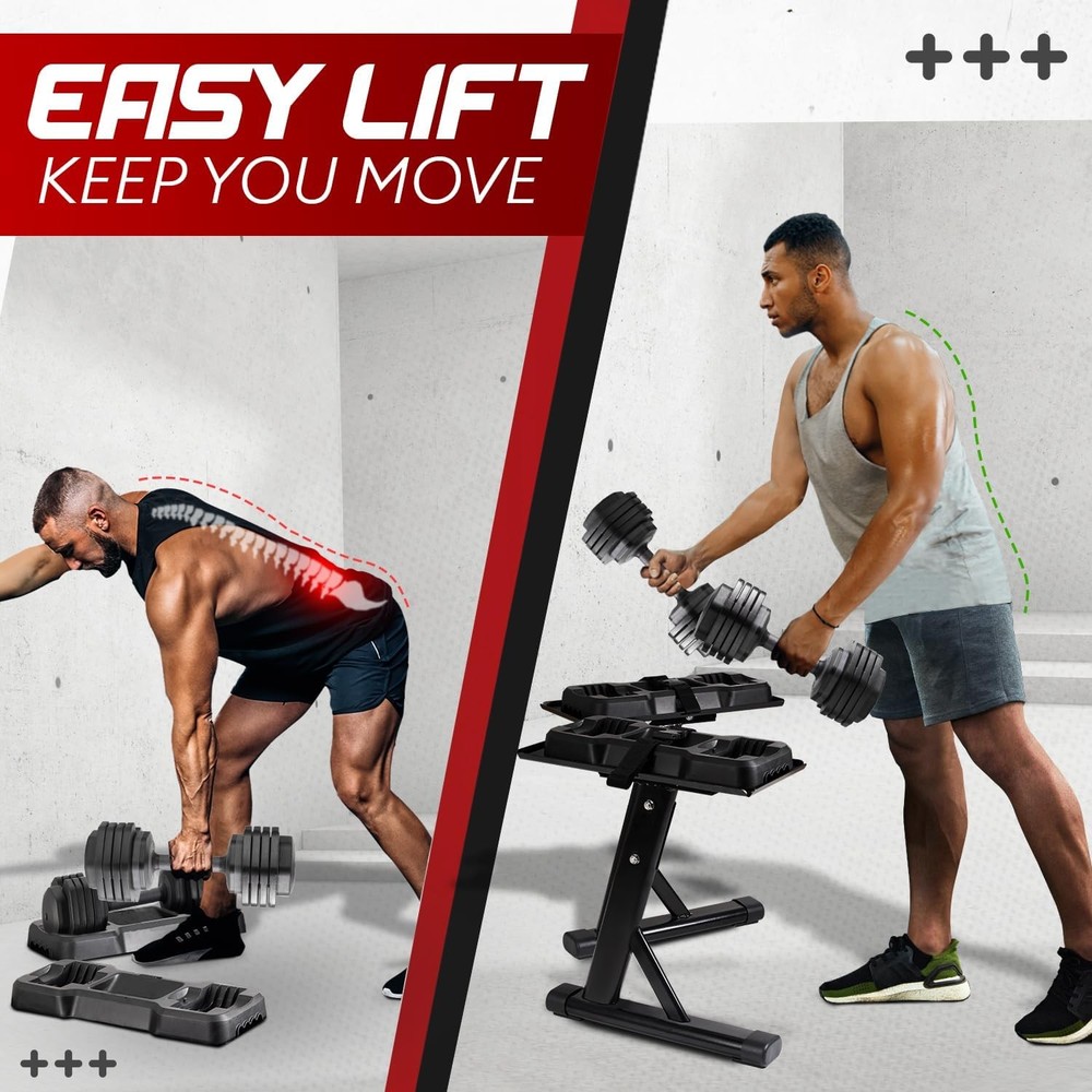 Adjustable Dumbbell Stand 160 Pound Capacity Spotter Rack & Weight Rack