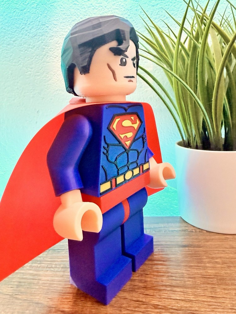 Superman Big Brick Figure 8 in (3D Printed)