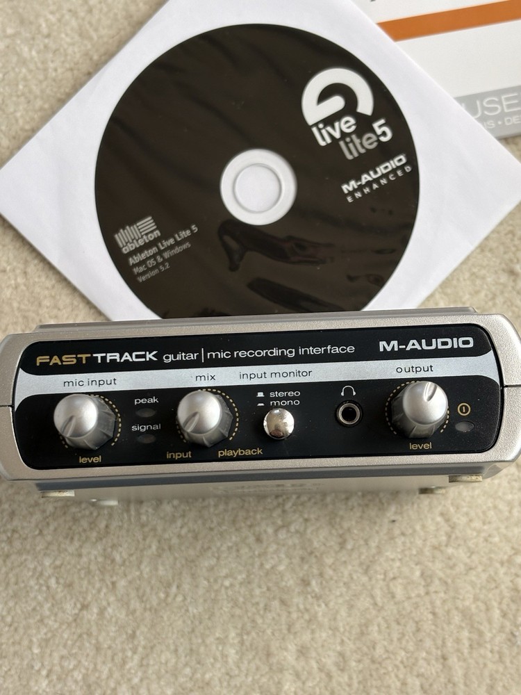 M-Audio Fast Track Guitar Recording USB Digital Audio Interface W/ Software