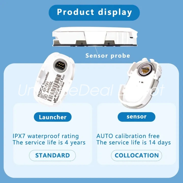 AiDEX 24 Hour Continuous Glucose Monitoring System Home Diabetes Glucose Sensor