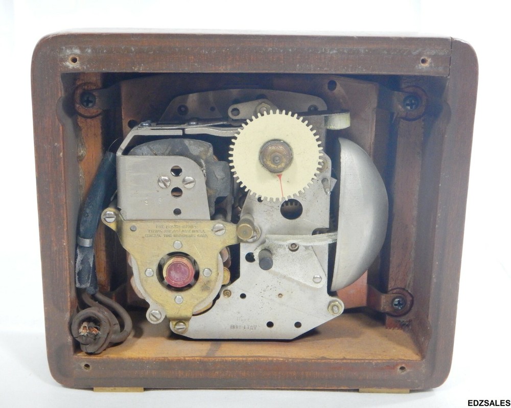 Seth Thomas MCM Wood Desk Clock Model ECHO-3E