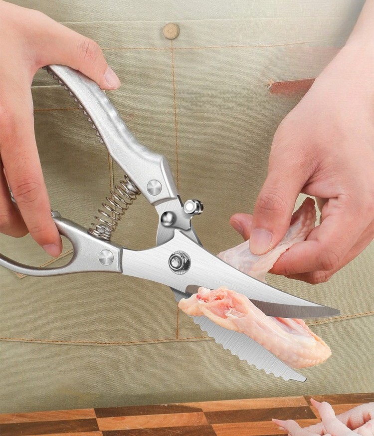1PC black titanium stainless steel kitchen scissors strong multi for duck bones