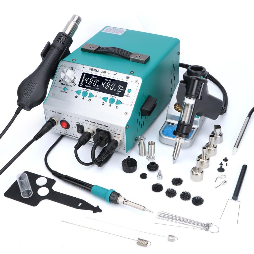 YIHUA Multifunction Soldering Automatic Solder Sucker Hot Air Desoldering Rework