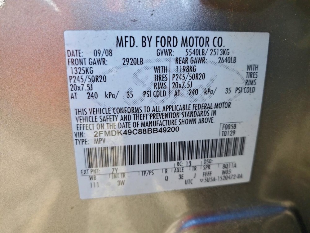Console Front Floor With Voice Recognition Sync Fits 08 EDGE 4937390