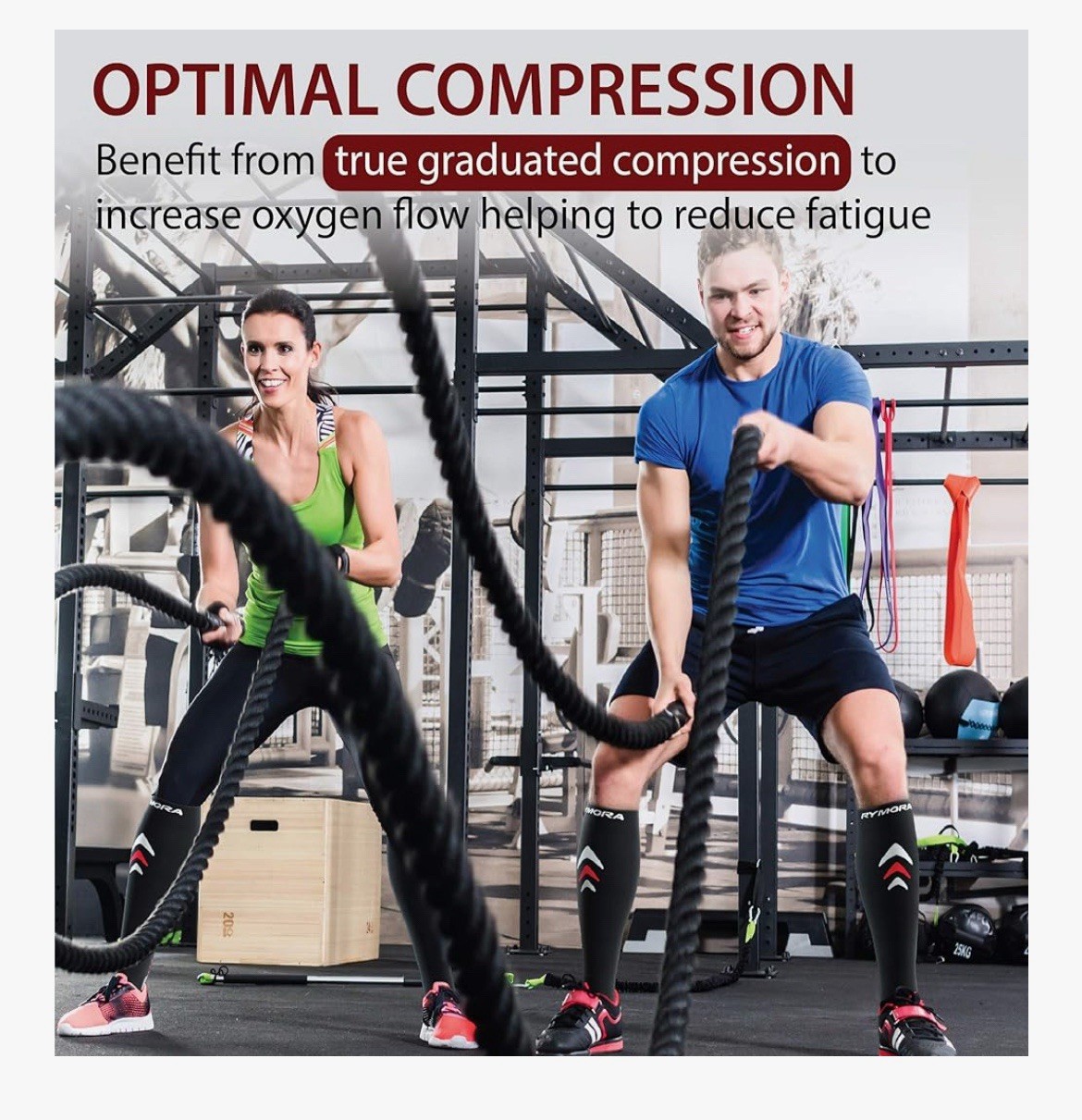 Compression Socks for Men and Women (Graduated Compression, Seamless Toe Seams)