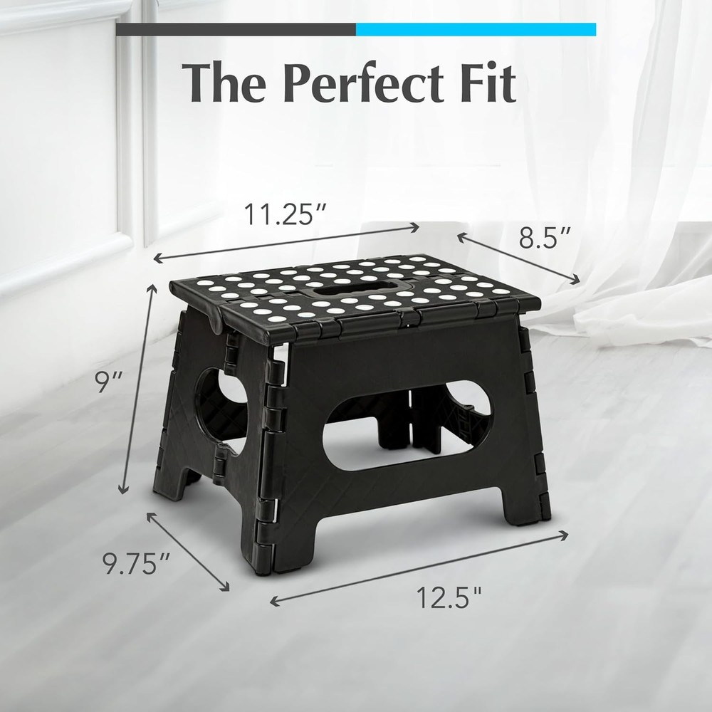 Folding Step Stool Sturdy Enough Collapsible Stool to Support Adults & Safe