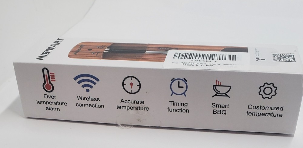 INSMART Wireless Smart Meat Thermometer,330FT Bluetooth Range,100% Waterproof,Pr