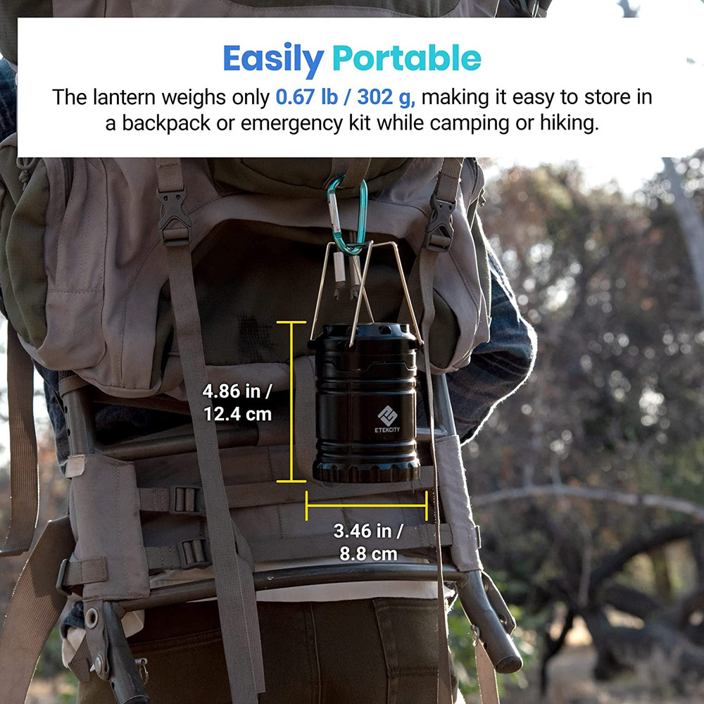 Camping Lanterns for Power Outages 4 Pack, Flashlight for Camping Essentials,...