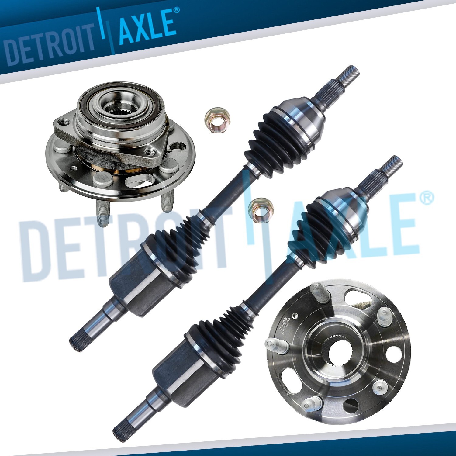 Front CV Axle Shafts Wheel Bearing Hubs for Chevy Impala Malibu Buick LaCrosse