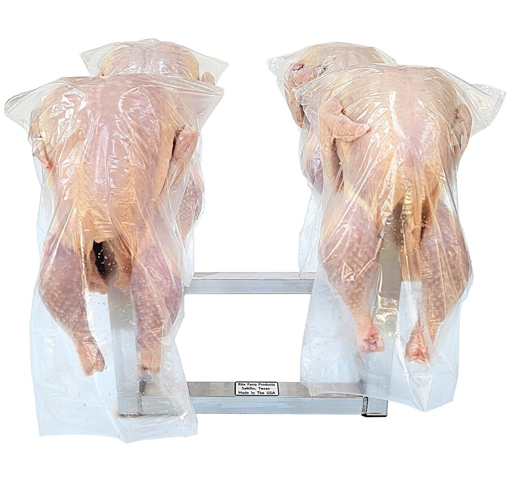 12 Inch Chicken Drying Rack 4 Stations, Poultry Shrink Bag Processing Stand Duck