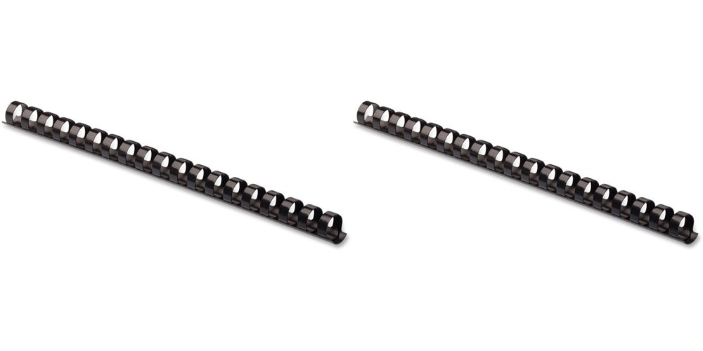 Fellowes Plastic Comb Binding Spines 3 8 Inch Diameter Black 55 Sheets 100 Pack