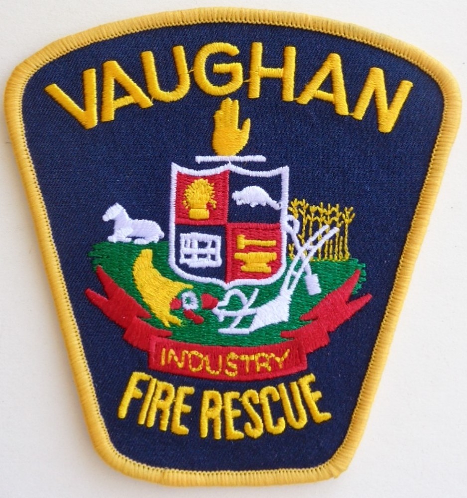 Vaughan Fire Rescue Industry Patch Blue/Gold 4” x 4”