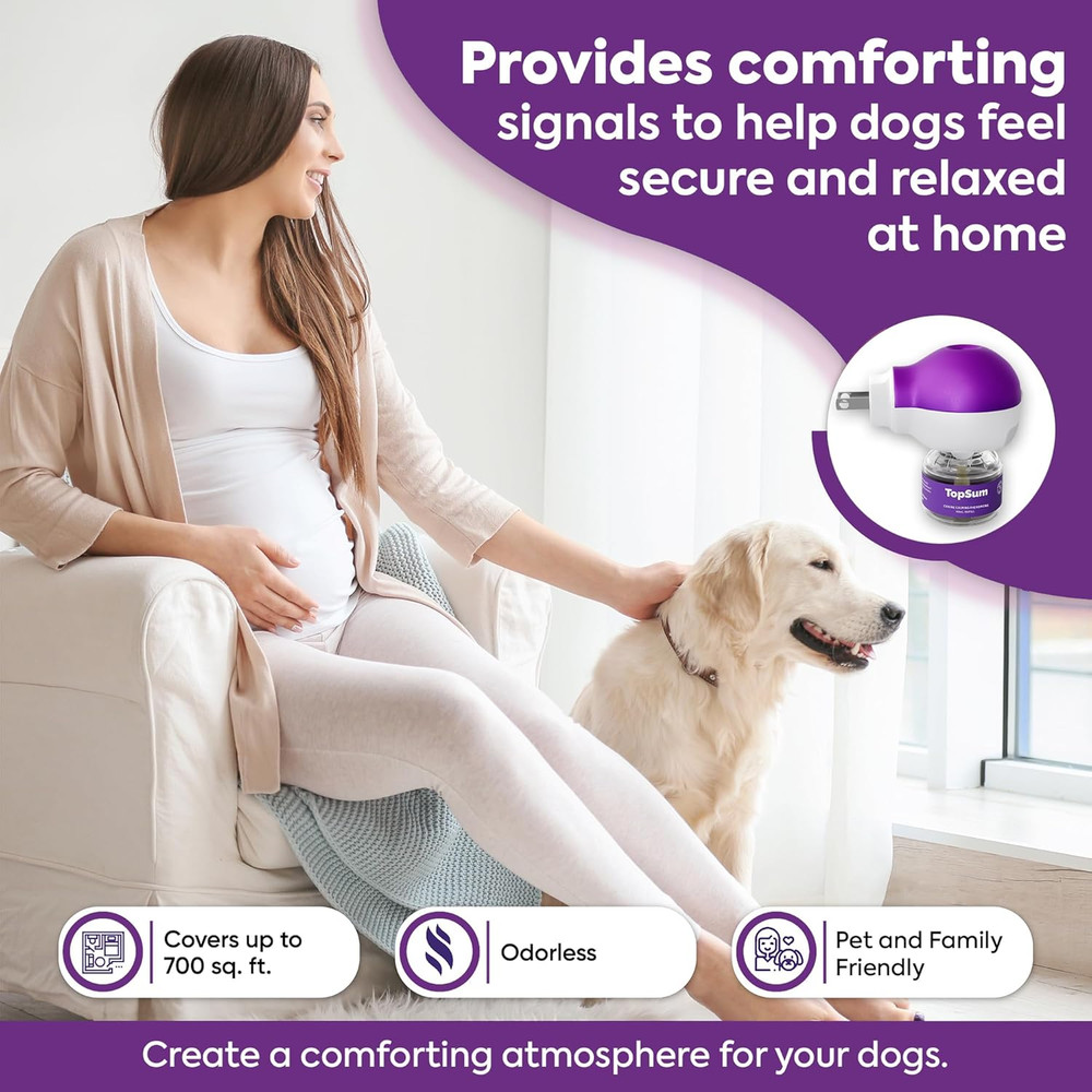 Calming Diffuser for Dog: Dog Pheromones Calming Diffuser Plug for Stress, Barki