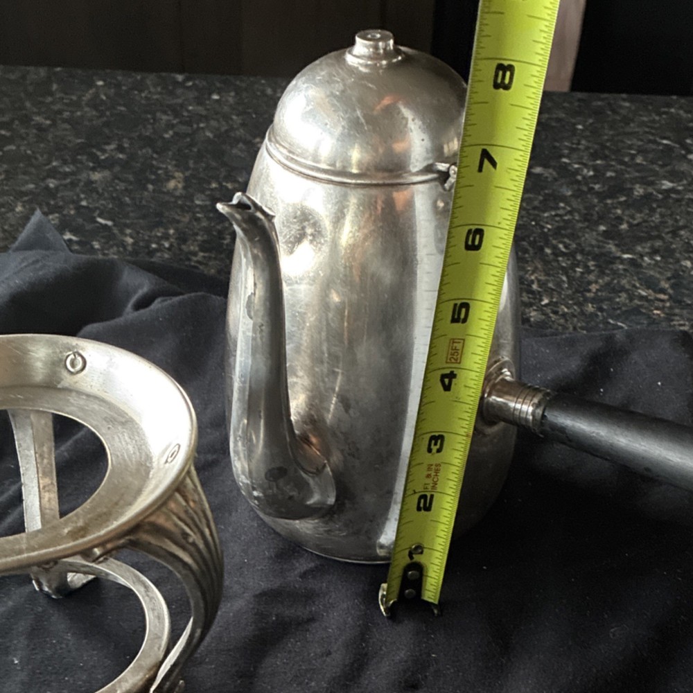 FB Rogers Silver Co Silverplate Coffee Pot with Stand Model 2357 Elegant Design