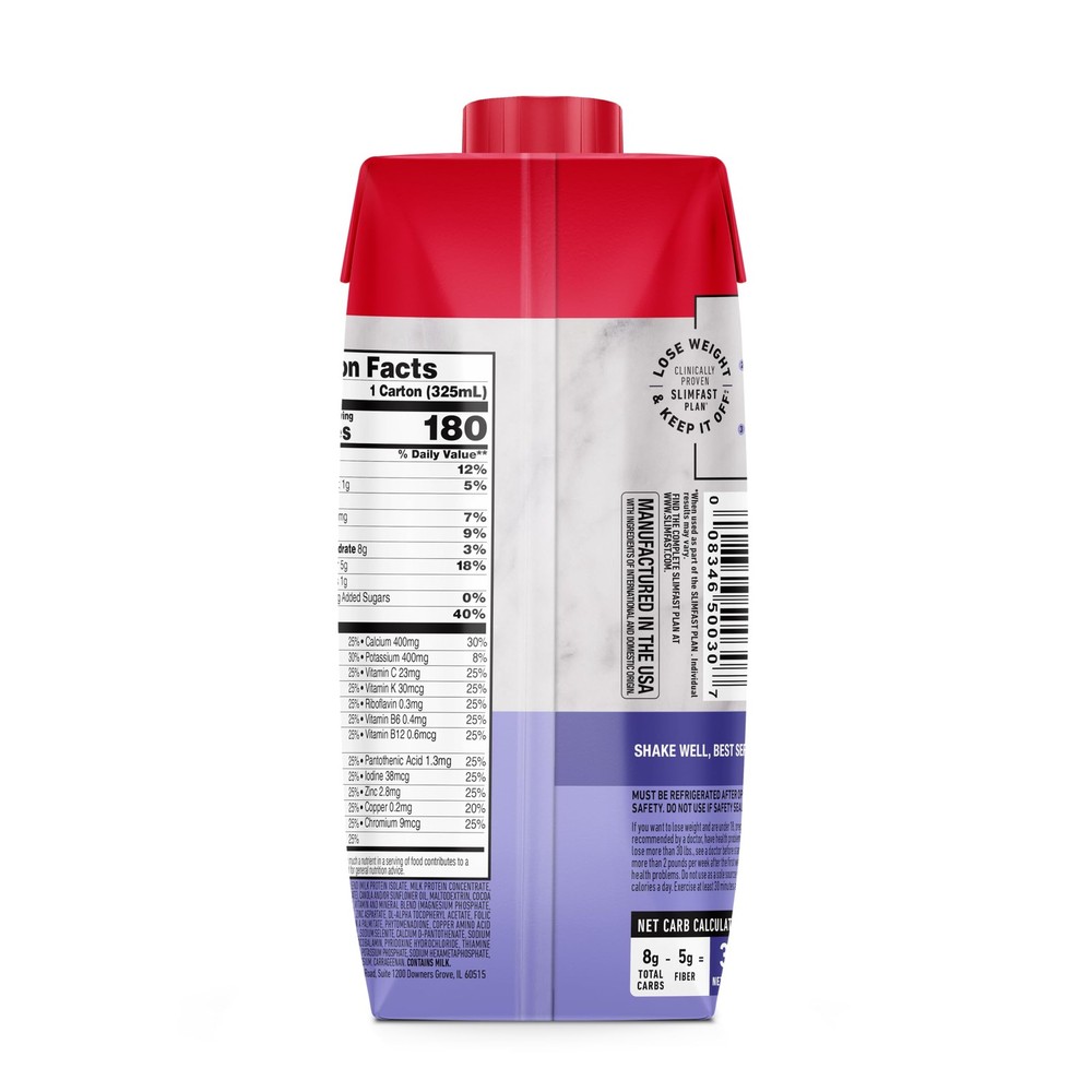 SlimFast Protein Shake, Chocolate- 20g Protein, Meal Replacement Shake Ready ...