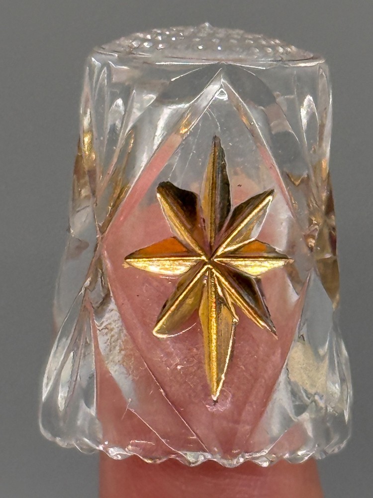 Vintage German Cut Glass Thimble