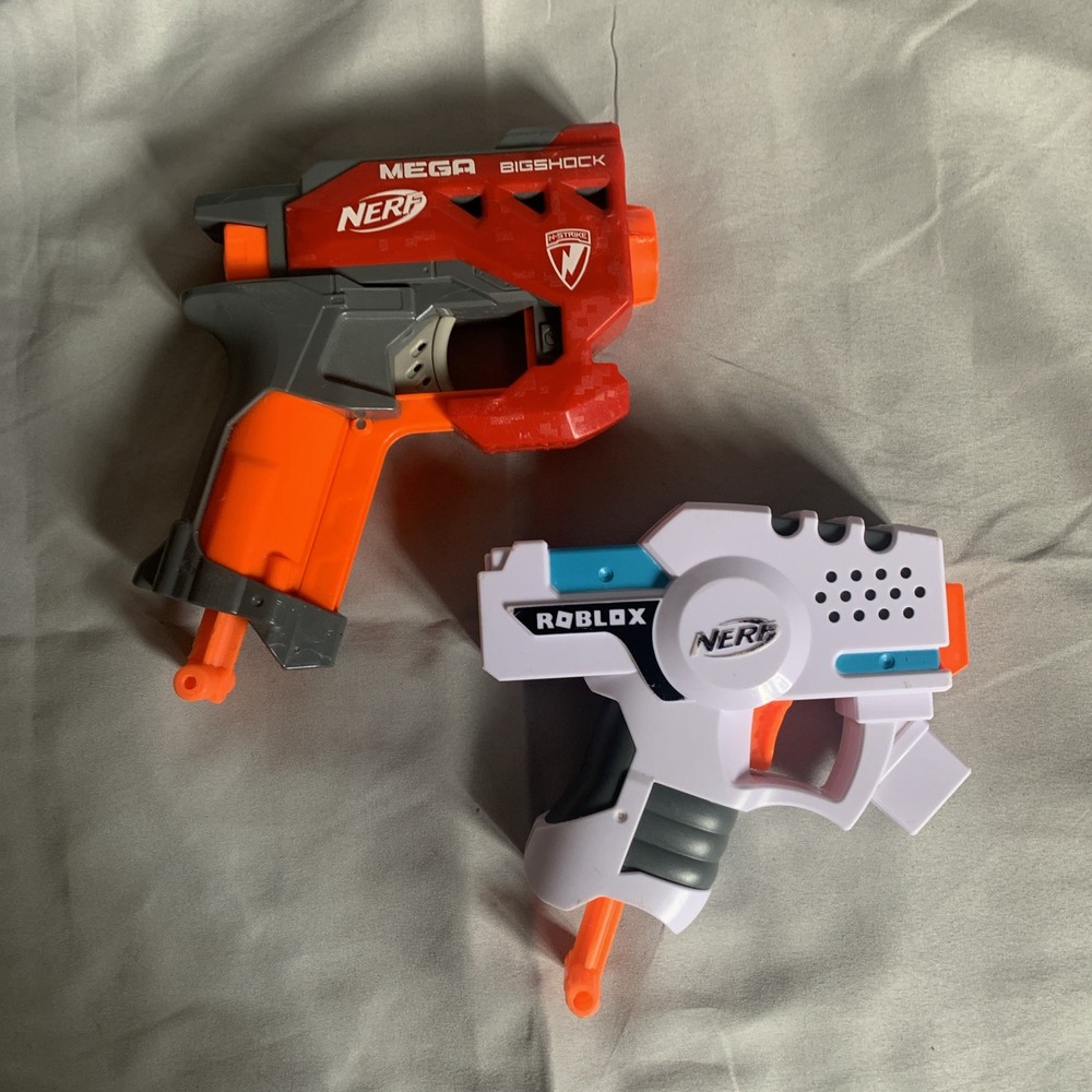 Nerf Blasters Nerf Roblox Regular Blaster & Nerf Mega Bigshock Blaster No Darts
