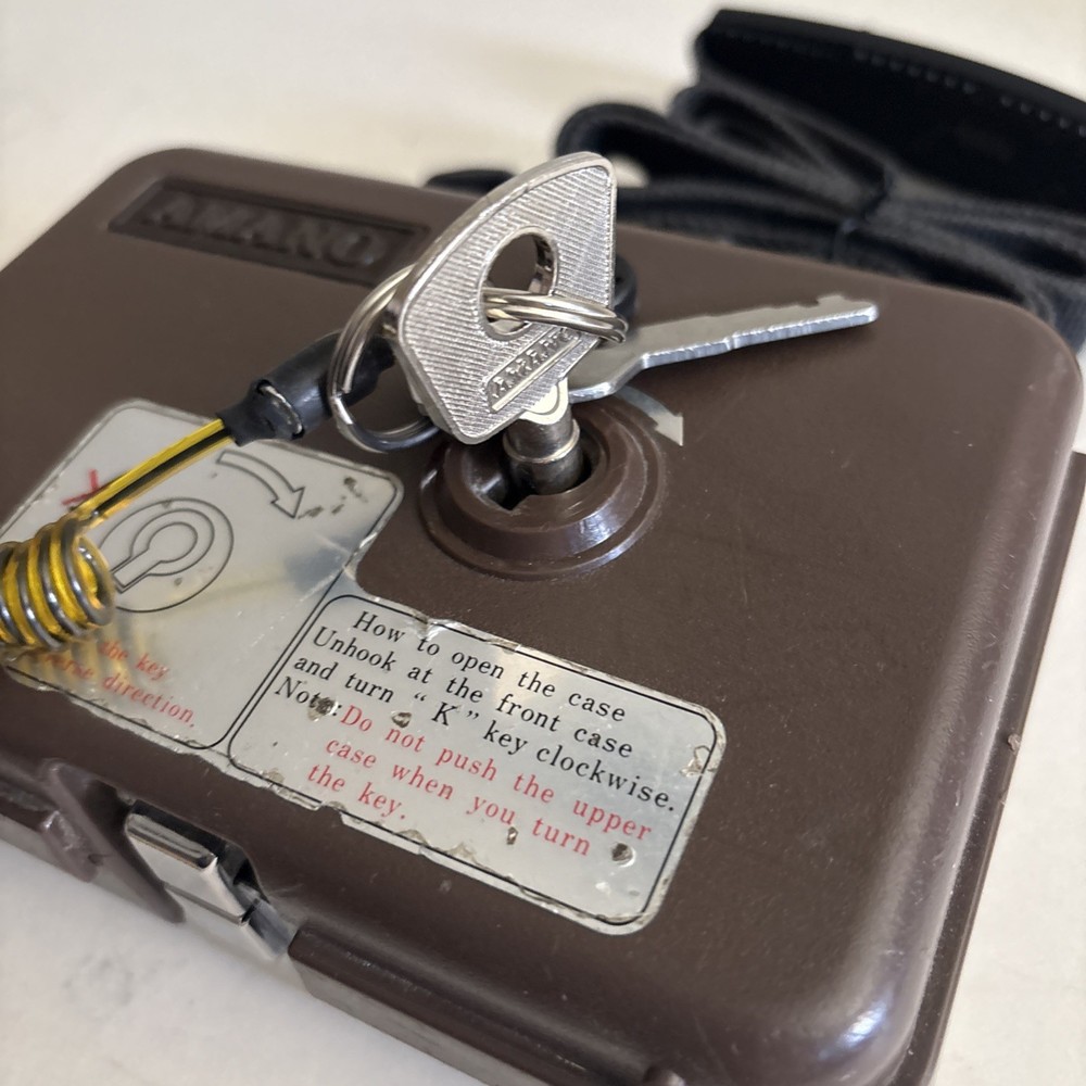 Amano PR-600 Watchman's Time Clock W/Master Keys UNTESTED PREOWNED