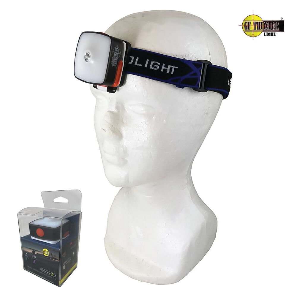 GF Thunder Multifunctional HEADLAMP Light Flashlight USB Rechargeable 3 Modes