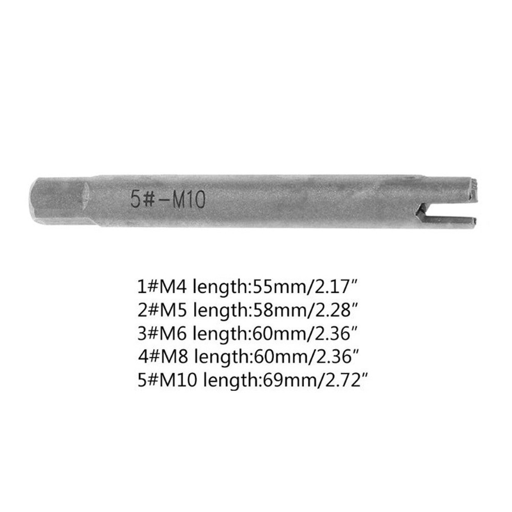 5pcs-M10 Broken Tap Extractor Guide Easy Wire Screw Remover Tools Drill Bits