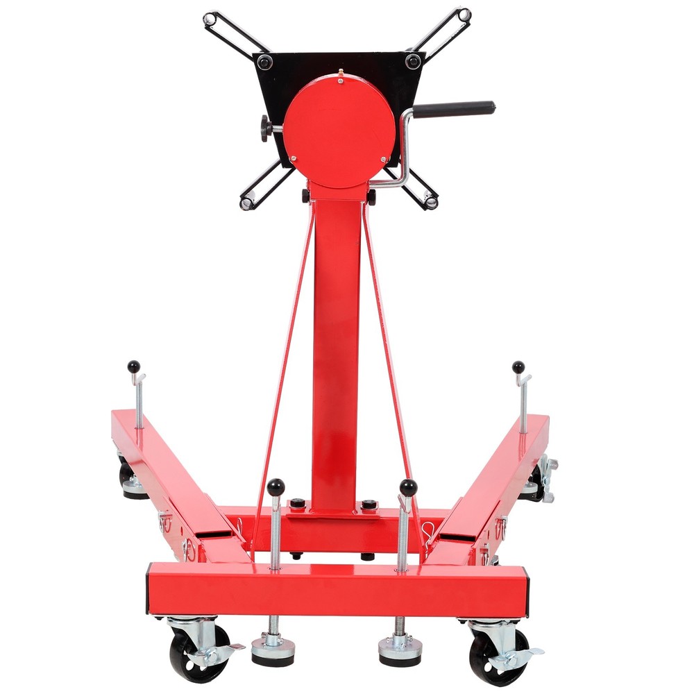 1500lbs Folding Engine Stand - 360° Rotating Head, Red