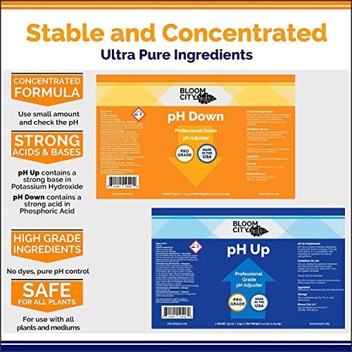 pH Control Kit for Optimal Nutrient Uptake - 2 Bottles (16 oz) - Hydroponics & S