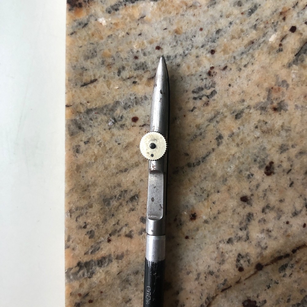 Vintage Metal Drafting Ruling Pen / Drafting Tool w/ Mini Compass