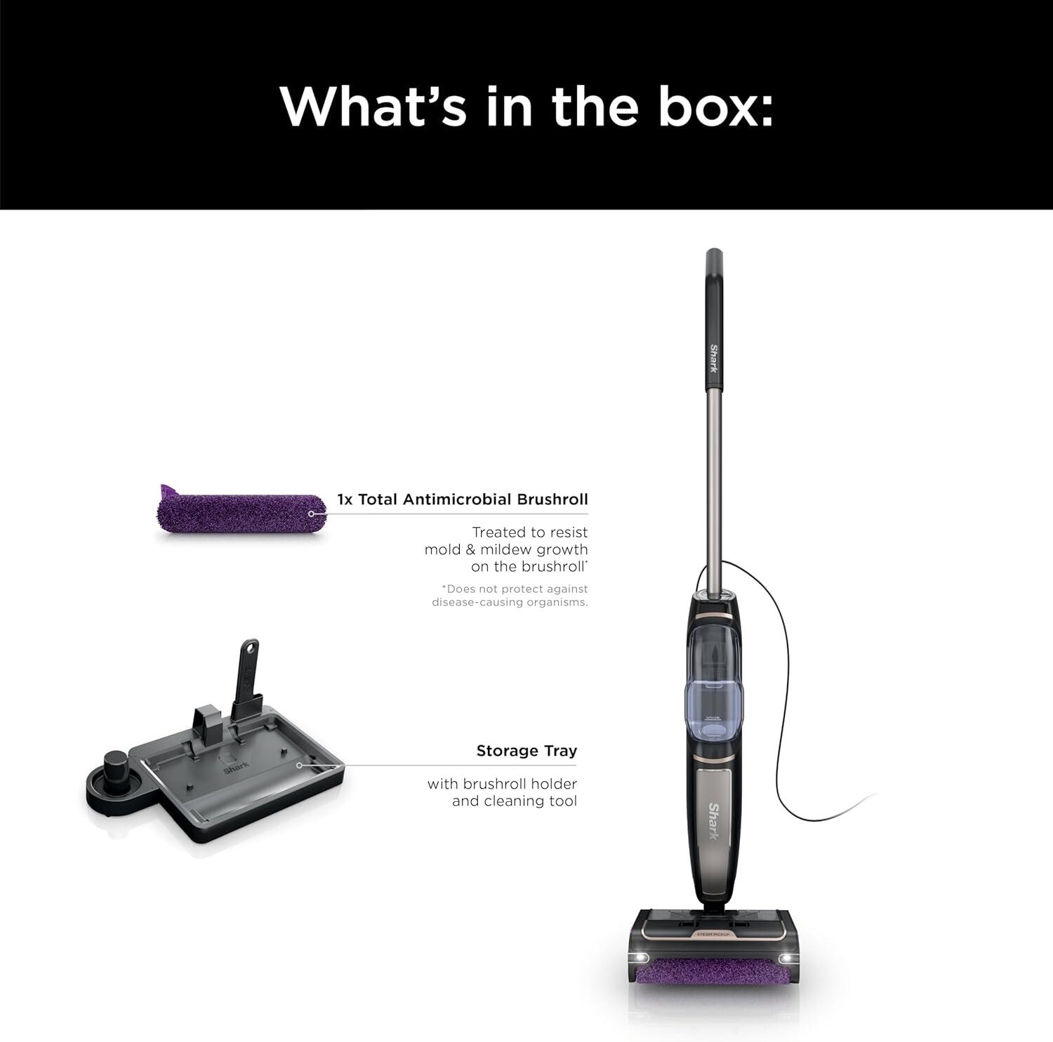 Shark SD201 Steam Pickup 3-in-1 Steam Mop Picks Up Debris Deep Scrubs Cleaner