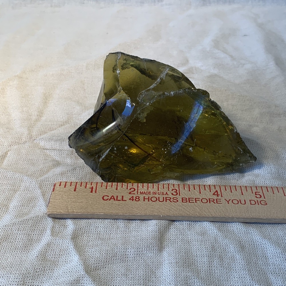 Slag Glass Rock Amber 1lb.