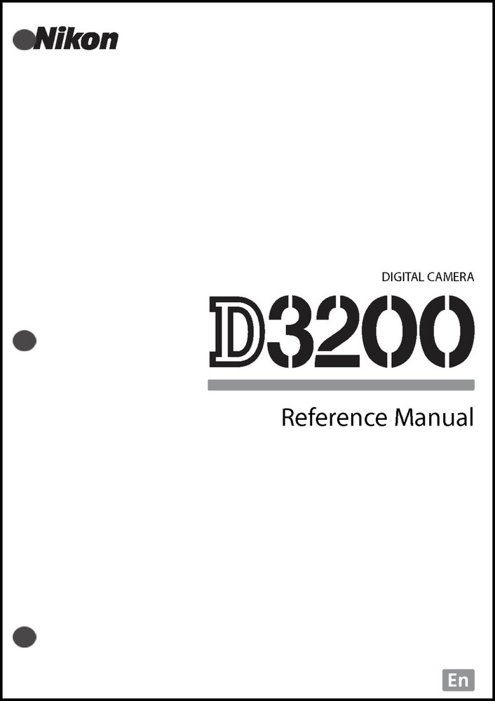 Nikon D3200 User Manual Guide Instruction Operator Manual