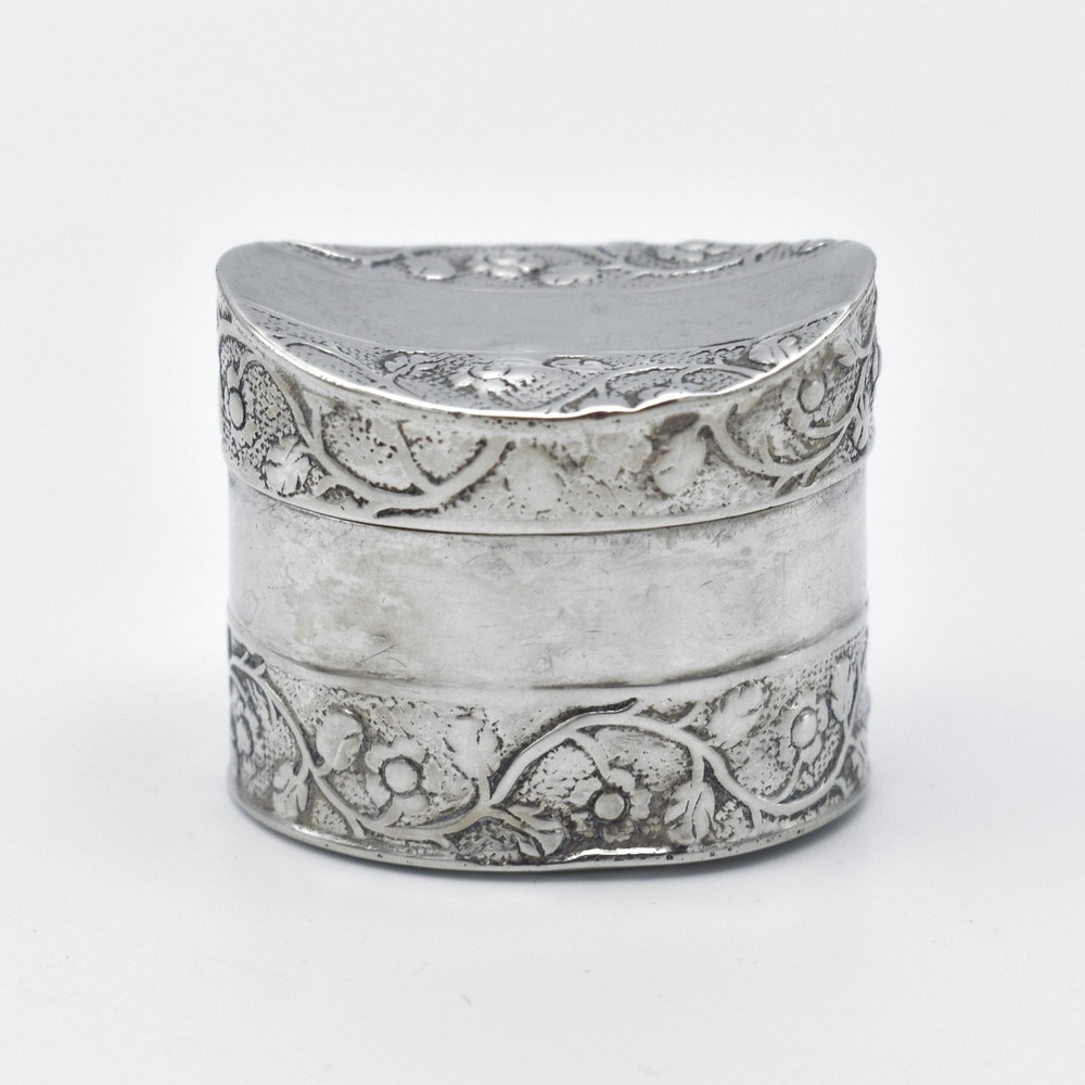 Antique Dutch Solid Silver Peppermint Box 19th Century Circa 1880