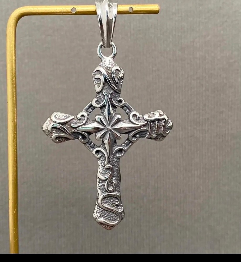Stainless Steel Star Cross - Pendant