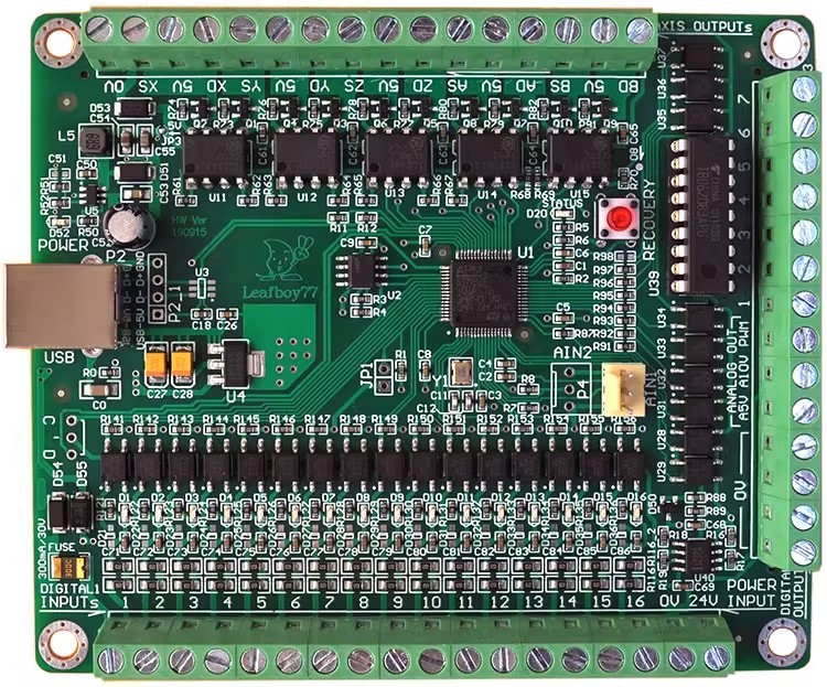 LF77-AKZ250-USB3-NPN(B) Mach3 USB Interface 5-Axis CNC Board Motion Controller