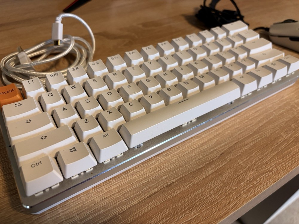 Glorious Modular Mechanical Gaming Keyboard & White Wired Mouse Plug & Play USB